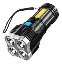Lanterna Led Portátil 4 Modos Usb Super Brilhante Tocha Lanterna Led Portátil 4 Modos Usb Super Brilhante Tocha