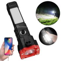 Lanterna LED Portátil com Ponta Quebra Vidro, Cortador de Cinto e 4 Modos de Iluminação LE8309