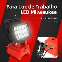 Lanterna LED Portátil M18 Sem Fio, Holofote Manual Para Trabalho Ao Ar Livre, Pesca E Ferramenta De
