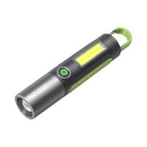 Lanterna LED Portátil Recarregável Com Chaveiro, Potente Zoom, Tocha De Bolso EDC Para Acampamento
