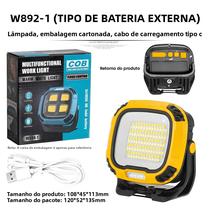 Lanterna Led Portátil Recarregável, Luz Forte, Acampamento Ao Ar Livre, Pesca, Emergência, Lâmpada