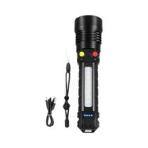 Lanterna LED Portátil Recarregável Super Brilhante 2.000.000LM 4800mAh 10 Modos Tocha Tática