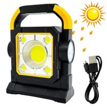 Lanterna LED Portátil Recarregável Via Cabo e Solar Econômica Inovador Resistente HC7078AAM