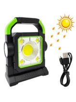 Lanterna LED Portátil Recarregável Via Cabo e Solar HC7078