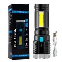Lanterna led potente recarregável alta luminosidade com indicador de bateria usb Lanterna led potente recarregável alta luminosidade com indicador de bateria usb