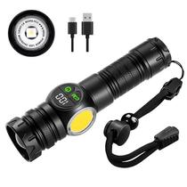 Lanterna LED recarregável com luz lateral COB magnética Lanterna LED recarregável com luz lateral COB magnética