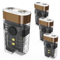 Lanterna LED recarregável COOZAMING, pacote com 4 unidades, marrom