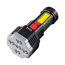 Lanterna LED Recarregável De Alta Potência 7LED, Tocha De Camping Com Luz Lateral COB, Leve, Para