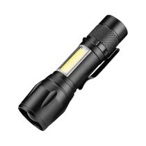 Lanterna LED Recarregável Portátil De Alta Potência Lanterna Telescópica Com Zoom Para Acampamento