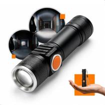 Lanterna Led Recarregável Potente Com Zoom Usb Mini Tatica Lanterna - Enviamos no mesmo dia