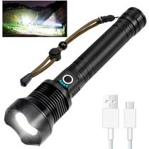 Lanterna Led Recarregavel Potente Tatica Forte Usb T9 Sitio Cor Da Lanterna Preto