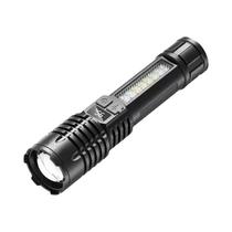 Lanterna Led Recarregável Tipo C, Tocha Tática, Zoom Telescópico, Acampamento, Lâmpada De