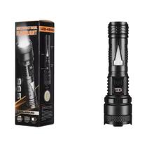 Lanterna LED Recarregável USB-C De Alta Potência 18650 Com Luz Lateral Para Caminhadas E