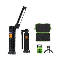 Lanterna LED Recarregável USB COB, Luz De Trabalho Magnética, Lâmpada Suspensa Para Camping Lanterna LED Recarregável USB COB, Luz De Trabalho Magnética, Lâmpada Suspensa Para Camping