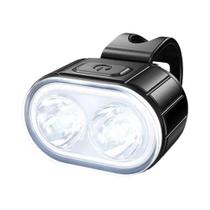 Lanterna LED Recarregável USB Para Bicicleta Com Buzina E Campainha À Prova d'Água Para Passeios