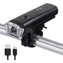 Lanterna Led Recarregável Usb Para Bicicleta Luz Frente E Aviso De Segurança Impermeável Lanterna Led Recarregável Usb Para Bicicleta Luz Frente E Aviso De Segurança Impermeável