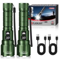 Lanterna LED recarregável WDTPro SFL046, pacote com 2 unidades de 6000 lúmens