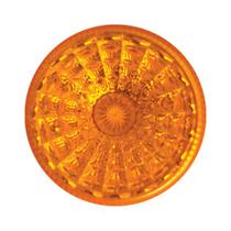 Lanterna led redonda sem suporte lente lisa - Ambar