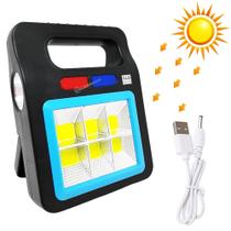 Lanterna LED Solar 3 Cores De Iluminação Branco/azul/vermelho Inovador e Resistente YX605COB6AZ