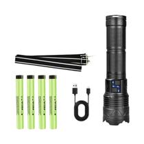 Lanterna LED Super Brilhante De Longo Alcance Com Zoom, Tocha De Emergência, Lâmpada Externa,
