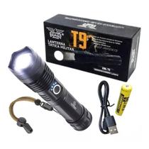 Lanterna LED T9 Mais Forte Do Mundo Ultra USB Bateria Recarregável A prova d'água Potente Vigia Vigilante Sitio Fazenda