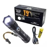 Lanterna LED T9 Mais Forte Do Mundo Ultra USB Bateria Recarregável A prova d'água Potente Vigia Vigilante Sitio Fazenda - TOP LED