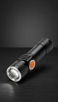 Lanterna LED Tática Zoom Recarregável USB Potente