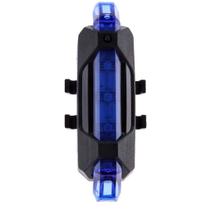 Lanterna Led Traseira para Bicicleta Com 4 Modos de Luz - Azul