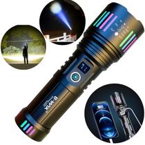 Lanterna Led Usb Recarregavél Militar Tática Titanium Profissional Power Bank Mais Forte Do Mundo Led Canhão De Luz 6km Super Branco Cor Preto Lanterna Led Usb Recarregavél Militar Tática Titanium Profissional Power Bank Mais Forte Do Mundo Led Canhão De Luz 6km Super Branco Cor Preto