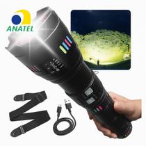 Lanterna Led Usb Recarregavél Sabre De Luz Longo Alcance 6KM Multifuncional Display Digital Moderna Prova Dágua Alta Intensidade Potente