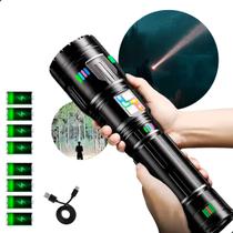Lanterna Led Usb Recarregavél Tática Titanium Profissional Aluminio 3km Alcance Canhão Luz Mais Potente Alta Potência Sabre De Luz Holofote Power Bank Lanterna Led Usb Recarregavél Tática Titanium Profissional Aluminio 3km Alcance Canhão Luz Mais Potente Alta Potência Sabre De Luz Holofote Power Bank