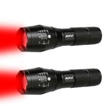 Lanterna LED vermelha AuKvi à prova d'água, longo alcance 200 m Lanterna LED vermelha AuKvi à prova d'água, longo alcance 200 m