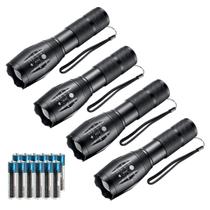 Lanterna LED Whaply 1000 lúmens com pilhas AAA, pacote com 4