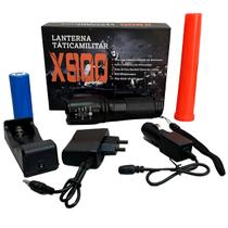 Lanterna Led XX-900-PRO Zoom Recarregável C/ Sinalizador Nf-e