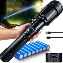 Lanterna Led Zoom Longo Alcance Powerbank Usb Resistente Agua Ipx6 Camping 10000 Lumens