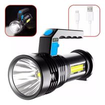 Lanterna Lehmox LED Recarregável + COB Super Brilhante