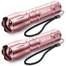 Lanterna LETMY S2000, pacote com 2 unidades, alta luminosidade, impermeável, rosa