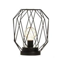 Lanterna Luminaria de Metal Decorativa Octagular Preto para Iluminar e Enfeitar Ambientes - Cromus