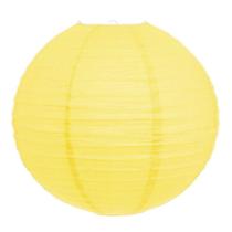 Lanterna Luminária de Papel Oriental Amarela - 30cm Lanterna Luminária de Papel Oriental Amarela - 30cm