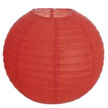Lanterna Luminária de Papel Oriental Vermelha - 35cm Lanterna Luminária de Papel Oriental Vermelha - 35cm