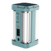 Lanterna Luminária Econômica Led Camping Solar Portátil de 4 Leds Recarregável
