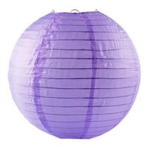 Lanterna Luminária Oriental de Tecido Lilás - 30cm