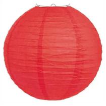 Lanterna Luminária Oriental de Tecido Vermelha - 35cm