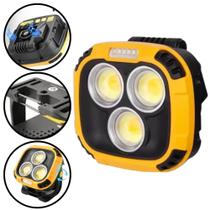 Lanterna luz de trabalho Led Recarregavel portatil com base magnetica - Kapbom