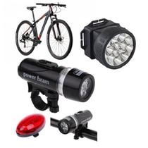Lanterna Luz Segurança Bicicleta Traseira e Frontal Capacete Led