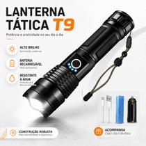 Lanterna Mais Forte Do Mundo Recarregável Profissional Original T9 Zoom Acampamento Trilha Lanterna Mais Forte Do Mundo Recarregável Profissional Original T9 Zoom Acampamento Trilha