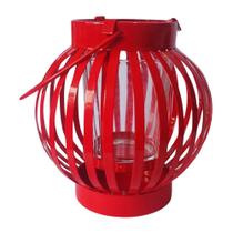 Lanterna Marroquina Colorida 17x2cm Aço Inox Vidro Pendurar / Bancada
