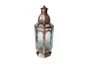Lanterna Marroquina Decorativa Design Octagonal 42x15cm