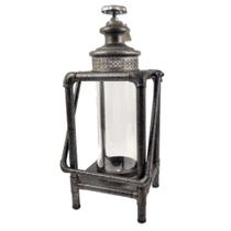 Lanterna Marroquina Decorativa Industrial Cinza 46x18cm - Inigual