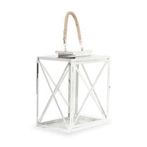 Lanterna Marroquina Dubai Alça de Corda Metal Grande 34cm - Lunne Importe